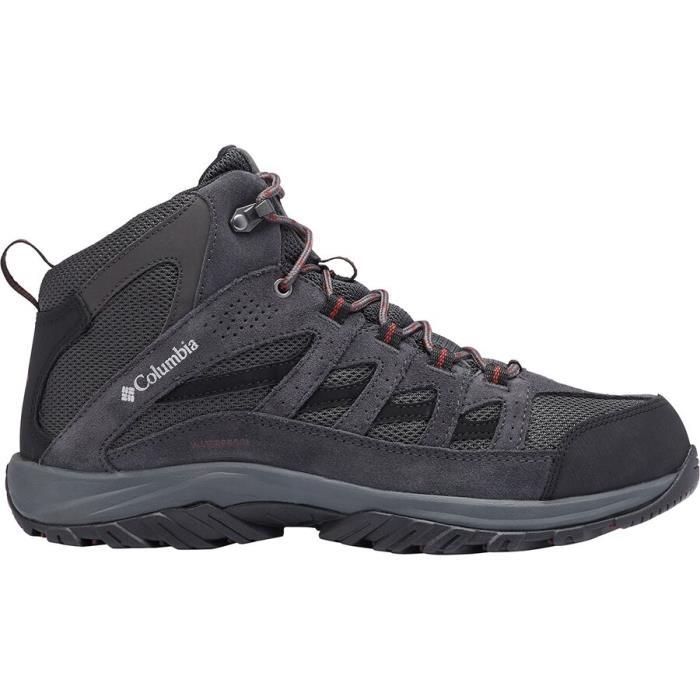 Columbia Crestwood Mid Waterproof Hiking Boot Men 00902 Dark Grey/Deep Rust