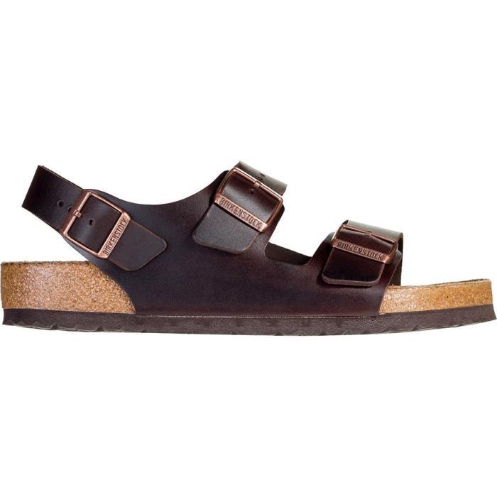 Birkenstock Milano Soft Footbed Sandal Men 00239 Brown Amalfi Leather