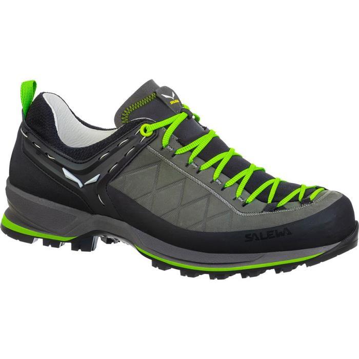 Salewa Mountain Trainer 2 Leather Hiking Shoe Men 00648 Smoked/Fluo GRN