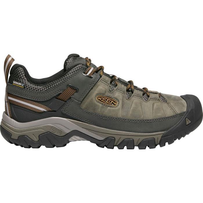 KEEN Targhee III Waterproof Leather Hiking Shoe Men 00690 BL Olive/Golden Brown