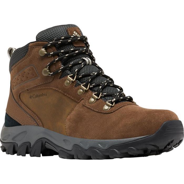 Columbia Newton Ridge Plus II Suede WP Hiking Boot Men 00776 Dark Brown/Dark Grey