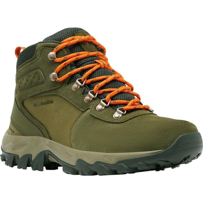 Columbia Newton Ridge Plus II Suede WP Hiking Boot Men 00778 Nori/Light Orange