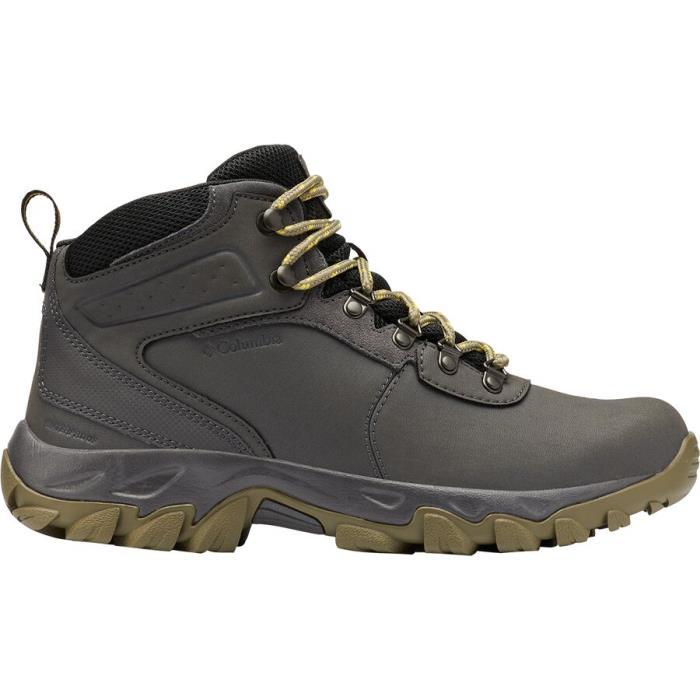 Columbia Newton Ridge Plus II Waterproof Wide Hiking Boot Men 00949 Dark Grey/Stone GRN