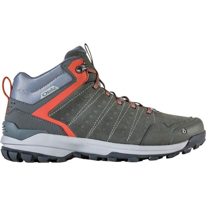 Oboz Sypes Mid Leather Waterproof Hiking Boot Men 00350 Gunmetal