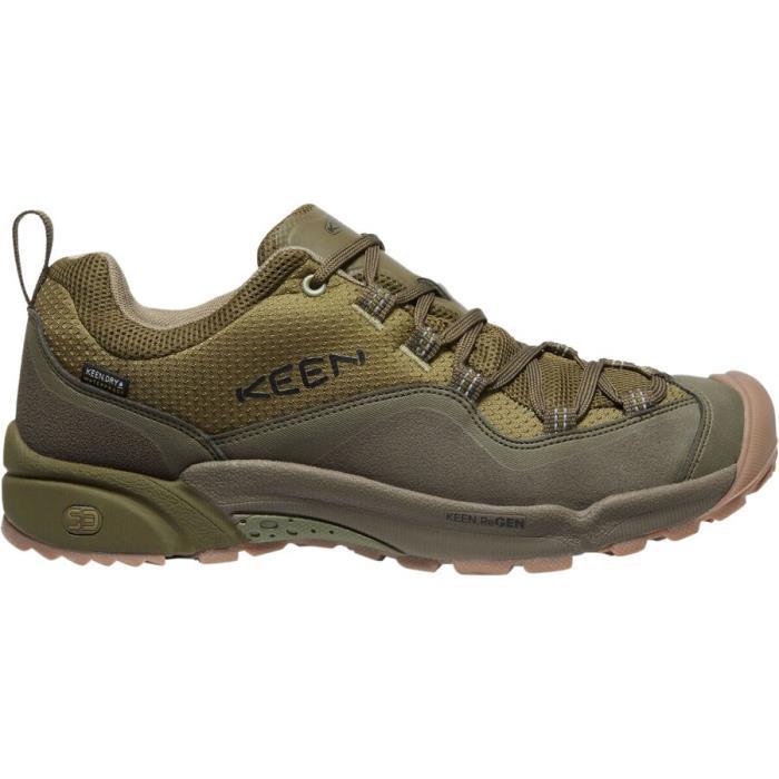 KEEN Wasatch Crest Waterproof Hiking Shoe Men 00677 Olive Drab/Dark