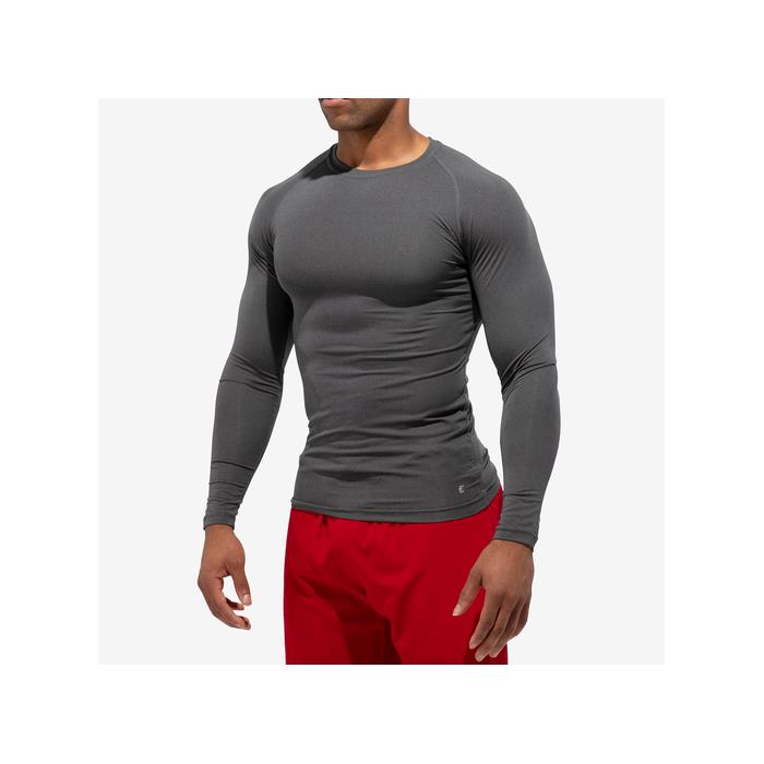 Eastbay Long Sleeve Compression T Shirt 02328 Charcoal Marled