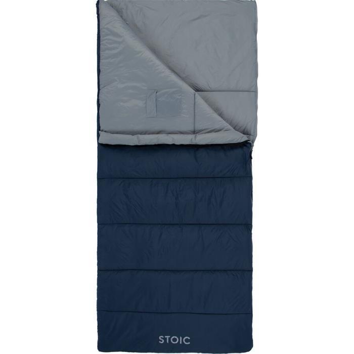 Stoic Groundwork Single Sleeping Bag: 20F Synthetic Hike &amp; Camp 04419 Midnight NAVY/GR