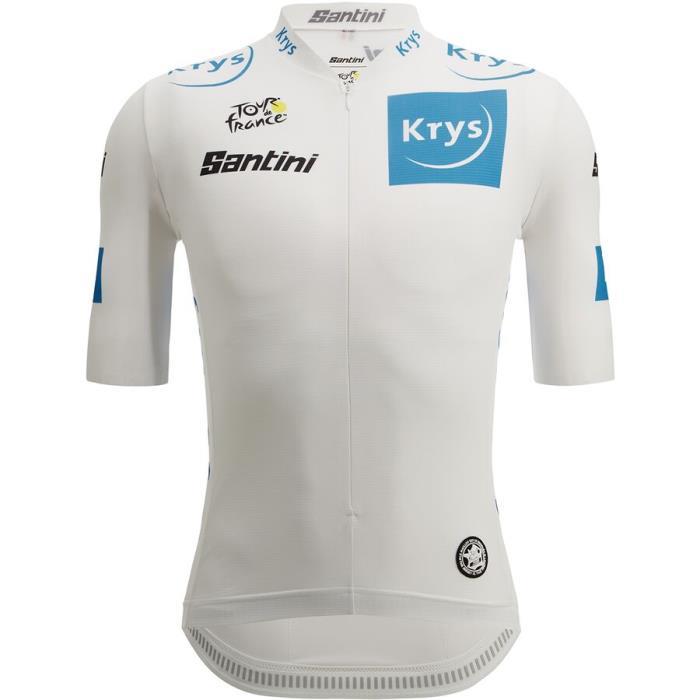 Santini Tour de France Official Team Best Young Rider Jersey Men 01843 Bianco