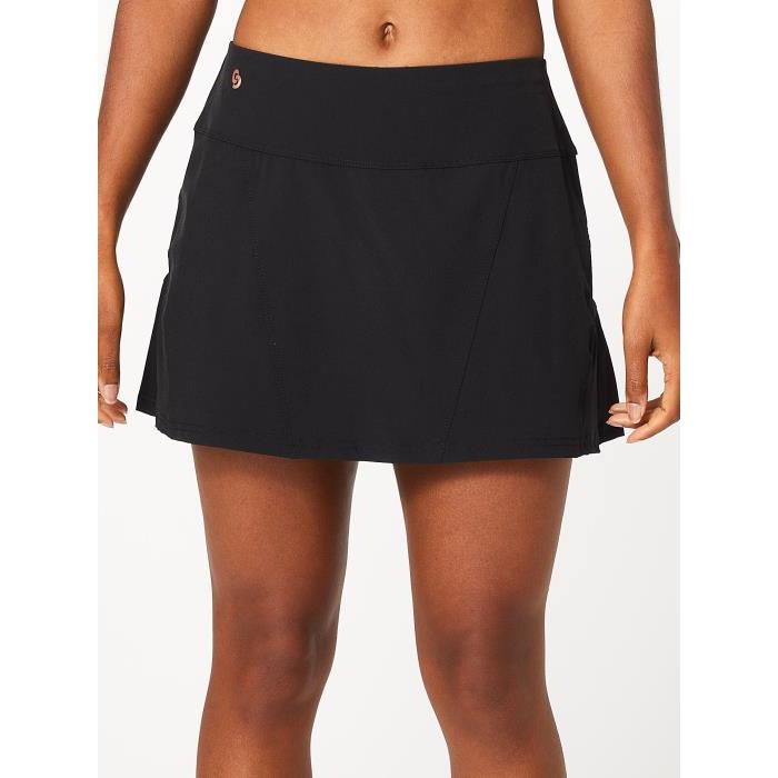 Cross Court Womens Essentials Back Pleat Skirt Black 01697