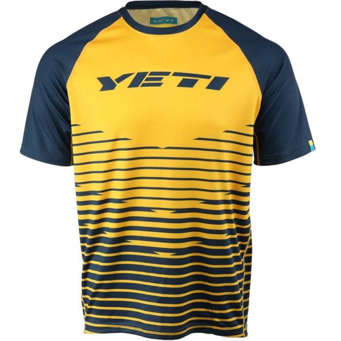 Yeti Cycles Longhorn Short Sleeve Jersey Men 01748 Gold /Navy