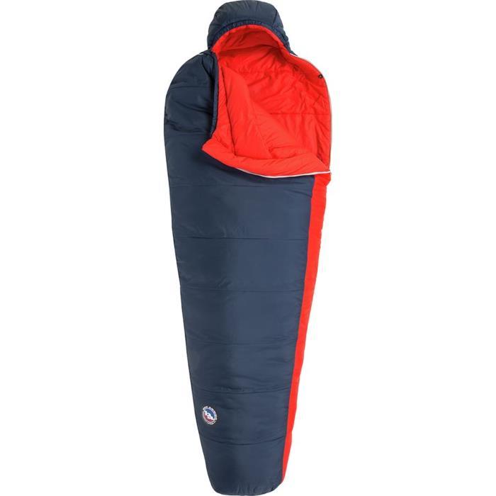 Big Agnes Husted Sleeping Bag: 20F Synthetic Hike &amp; Camp 04454 Navy/Red