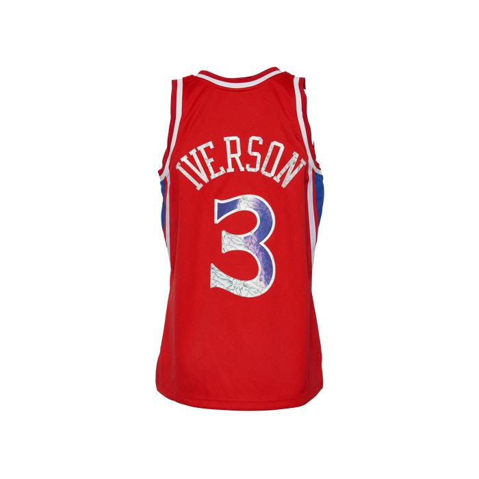 Mitchell &amp; Ness 76ers 75th Anniversary Jersey 01451 Red/Multi