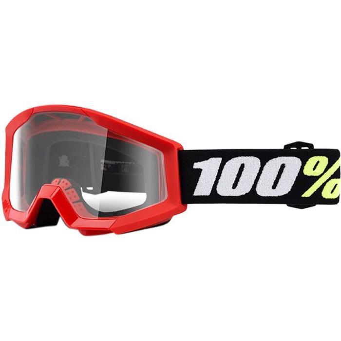 100% Strata Mini Goggles Bike 03755 Red-Clear Lens