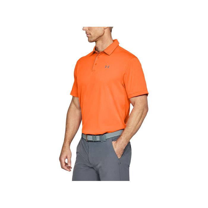 Under Armour Tech Golf Polo 01536 Team Orange/Graphite/Graphite