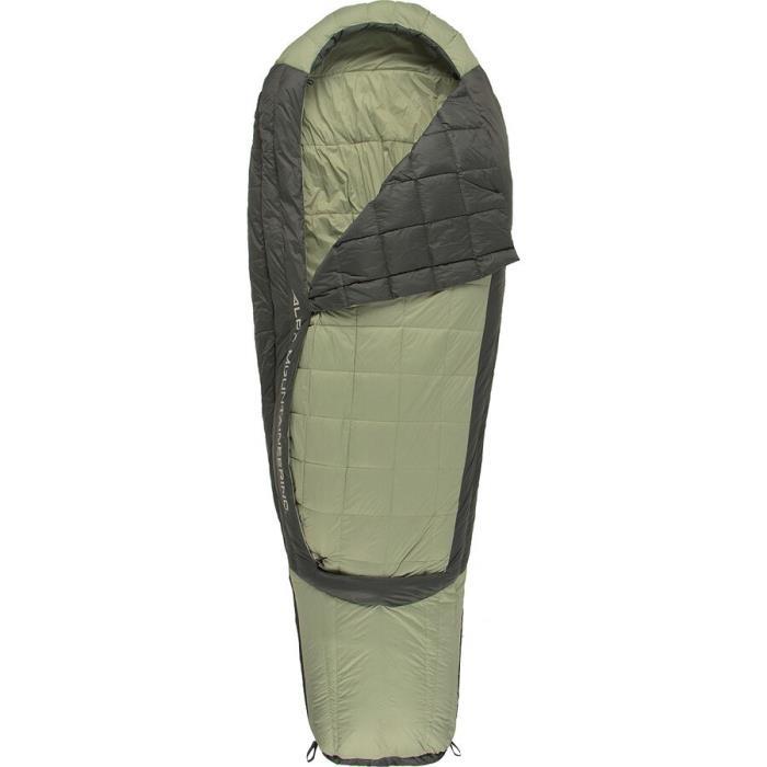 ALPS Mountaineering Dogwood + Sleeping Bag: 40F Synthetic Hike &amp; Camp 04469 Light Sage/Charcoal