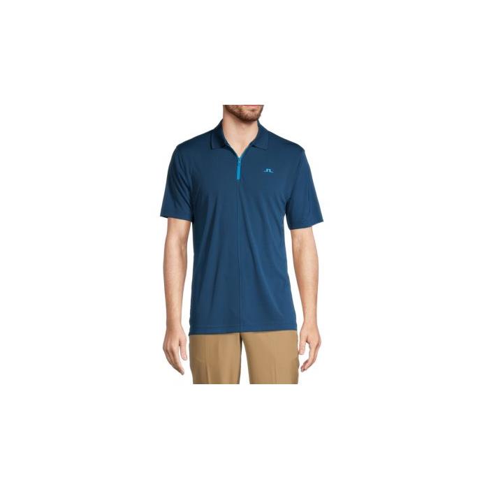 J.Lindeberg Fredric Relaxed Fit Quarter Zip Polo 00040 BLUE