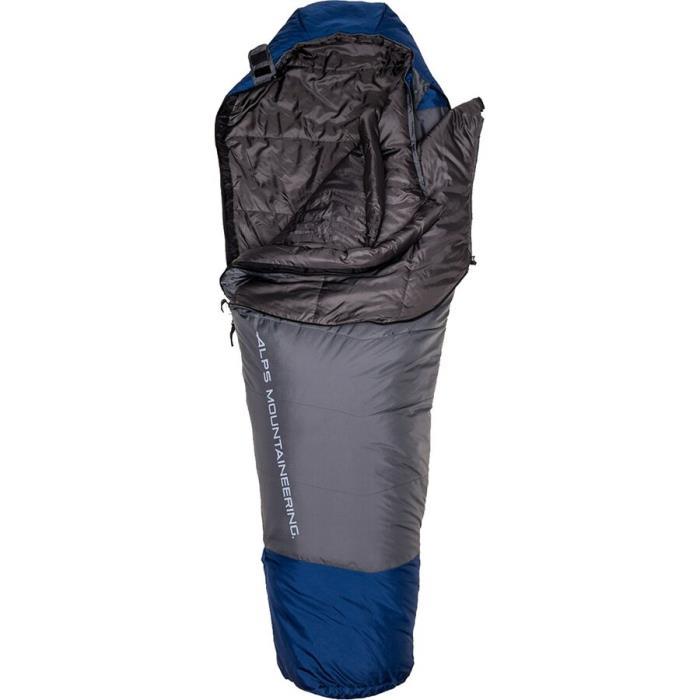 ALPS Mountaineering Lightning System Sleeping Bag: 30/15F Synthetic Hike &amp; Camp 04451 Charcoal/Navy C