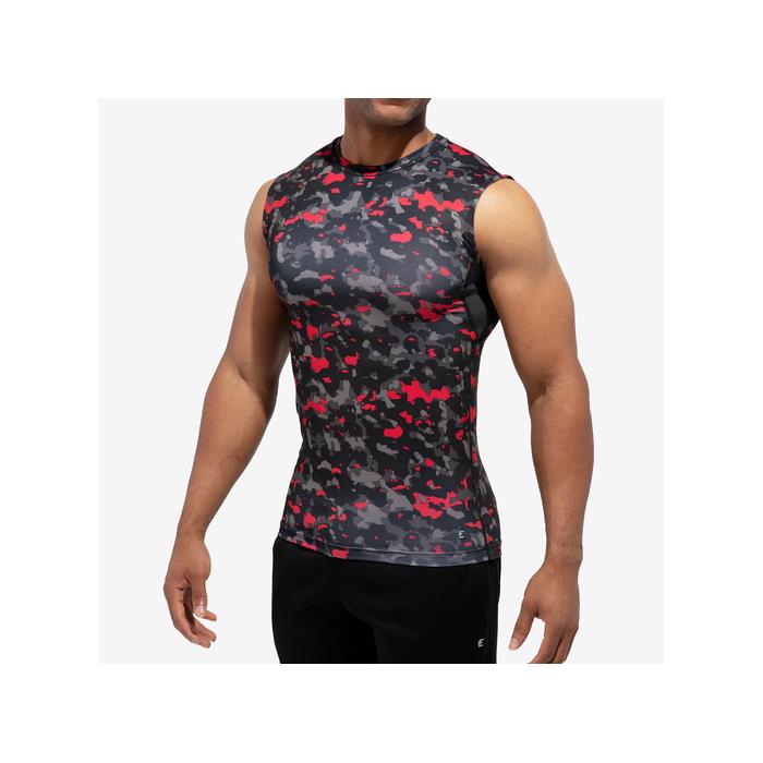 Eastbay Sleeveless Compression Top 02333 Red Water Camo