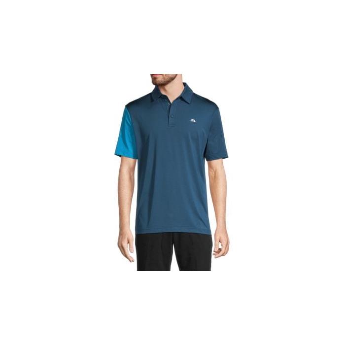 J.Lindeberg Simon Relaxed Fit Two Tone Polo 00028 BLUE