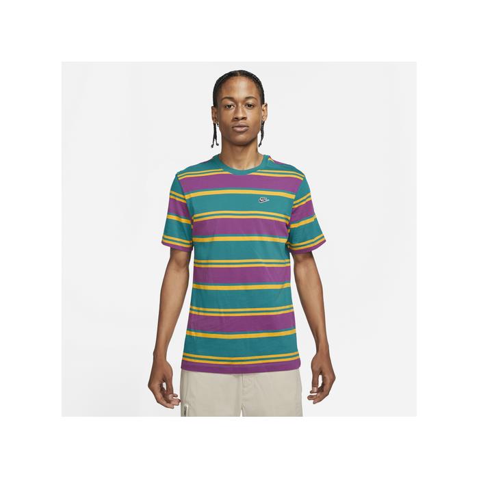 Nike Stripe T Shirt 01961 GRN/PURPLE