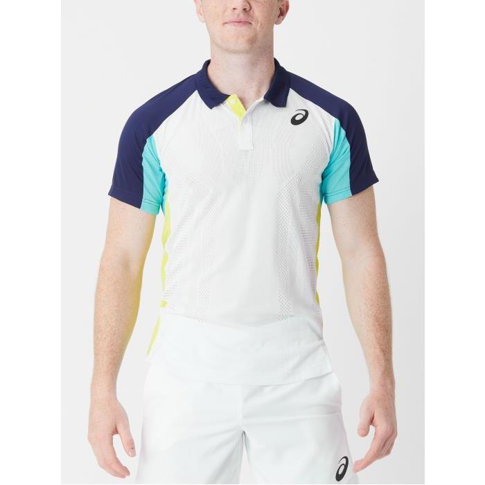 Asics Mens Spring Match Colorblock Polo 00587 WH