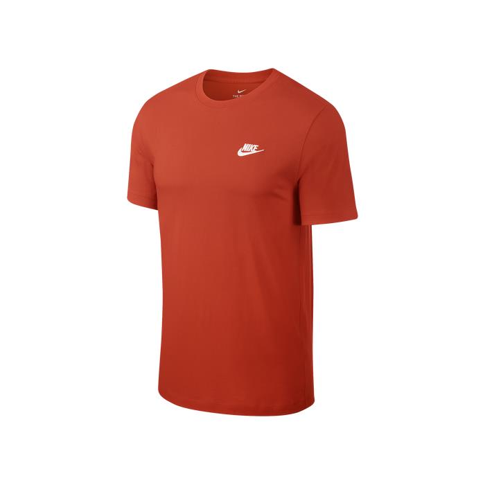 Nike Embroidered Futura T Shirt 01983 Team ORANGE/WH