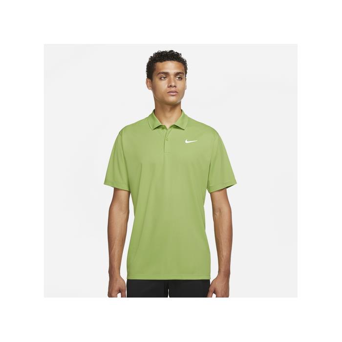 Nike Victory Solid Golf Polo 01628 Vivid GRN/WH