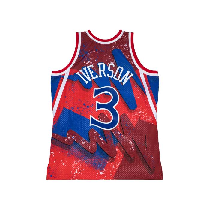Mitchell &amp; Ness 76ers Hyp Hoops Jersey 01360 Red