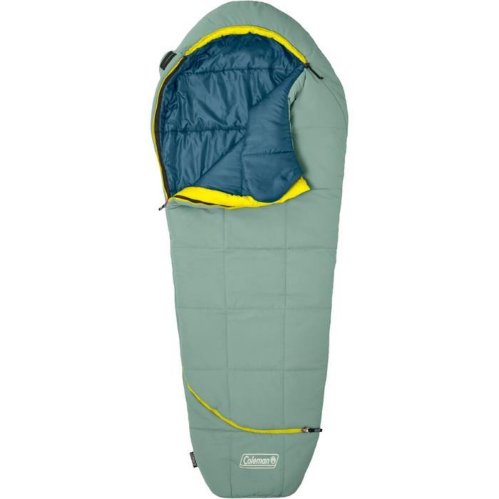 Coleman Big Bay Mummy Sleeping Bag: 20F Synthetic Hike &amp; Camp 04506 Shadow
