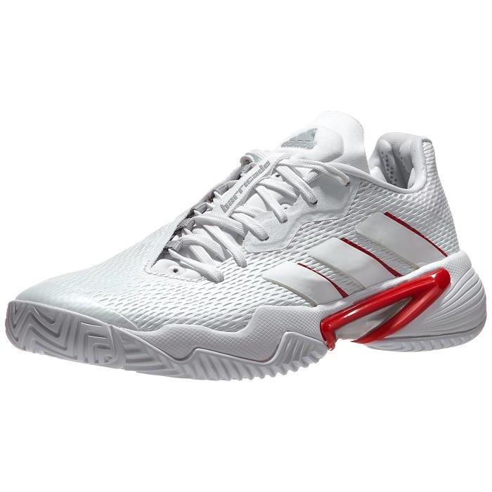 adidas Barricade White/Silver/Red Woms Shoes 00871