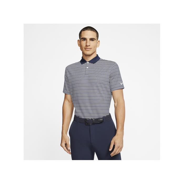 Nike Dry Victory Stripe Golf Polo 01559 College NAVY/WH