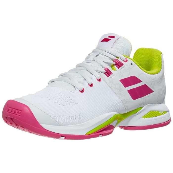 Babolat Propulse Blast AC White/Pink Womens Shoes 00984