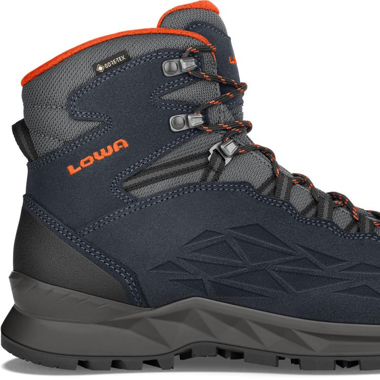 Lowa Explorer II GTX Mid Hiking Boots Mens 01483 NAVY/ORANGE