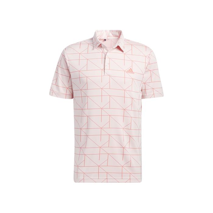 adidas Lines Jacquard Golf Polo 01610 Almost Pink