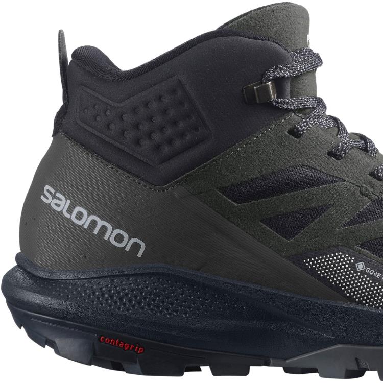 Salomon Outpulse Mid GORE TEX Hiking Boots Mens 01236 EBONY/BLEACHED SAND/ORANGE