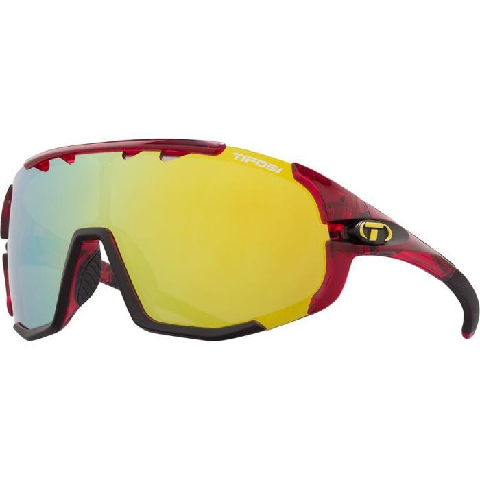 Tifosi Optics Sledge Sunglasses Accessories 03670 Crystal Red/Clarion YEL/AC Red/Clar