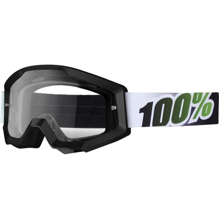 100% Strata Goggles Bike 04174 BL Lime-Clear Lens