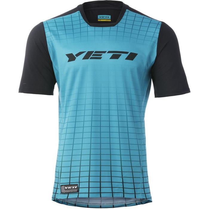 Yeti Cycles Enduro Short Sleeve Jersey Men 01861 Turquoise Digital Void