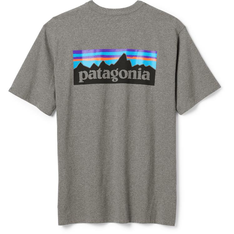 Patagonia P 6 Logo Responsibili Tee Mens 00970 CLOUDBERRY ORANGE