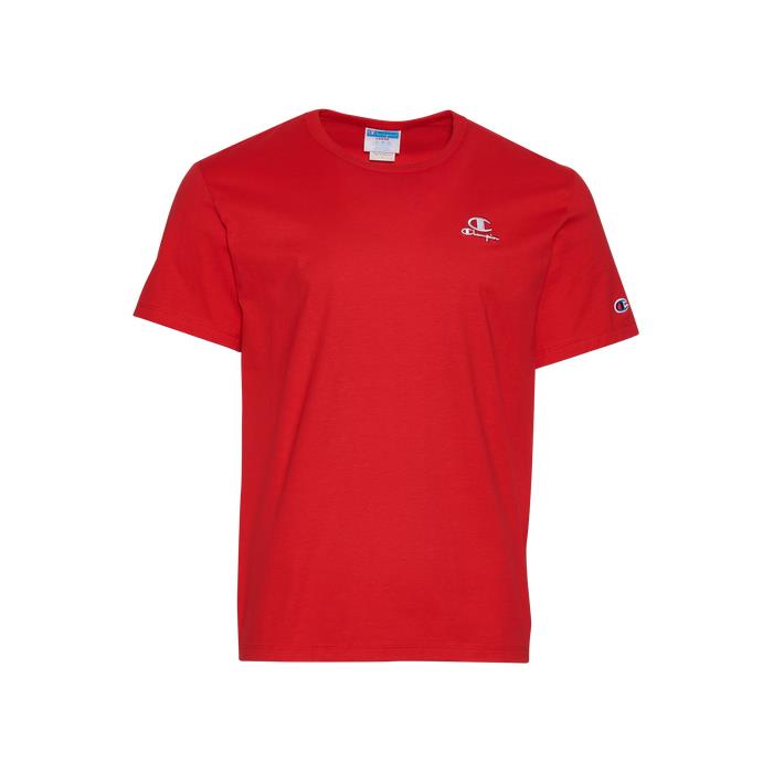 Champion Classic T Shirt 02219 RED/WH