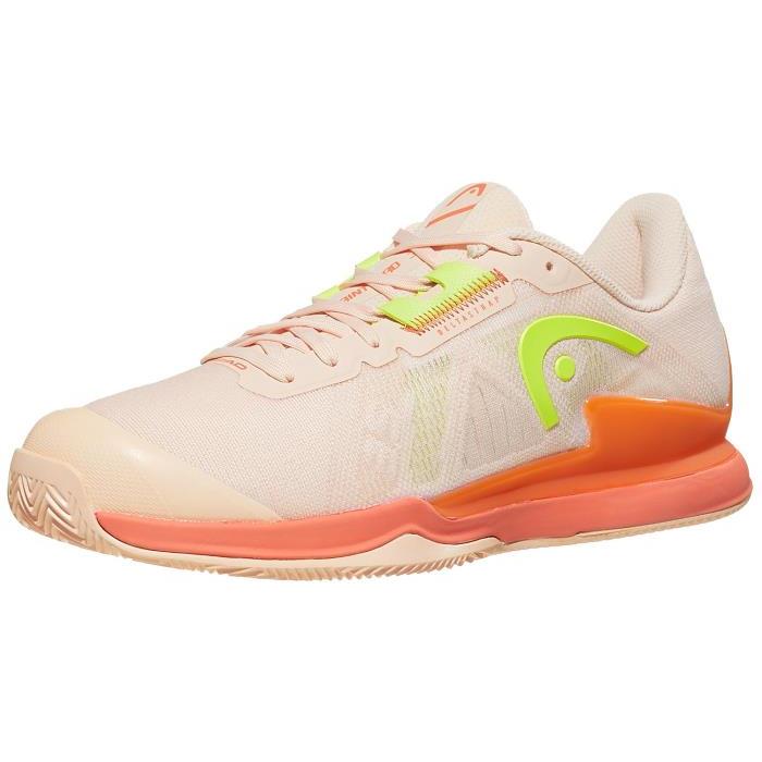 Head Sprint Pro 3.5 Clay Salmon/Lime Womens Shoes 00927