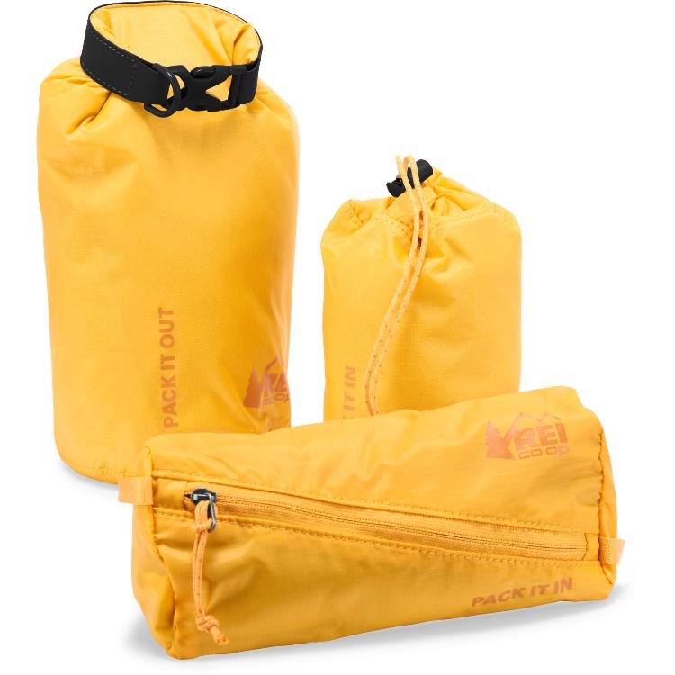 REI Co-op Co op Pack In Out Pouches Set of 3 00219 GOLDEN PEAK
