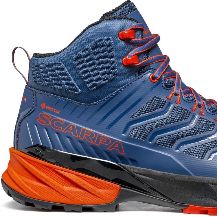 Scarpa Rush Mid GTX Hiking Boots Mens 01342 BLUE/FIESTA