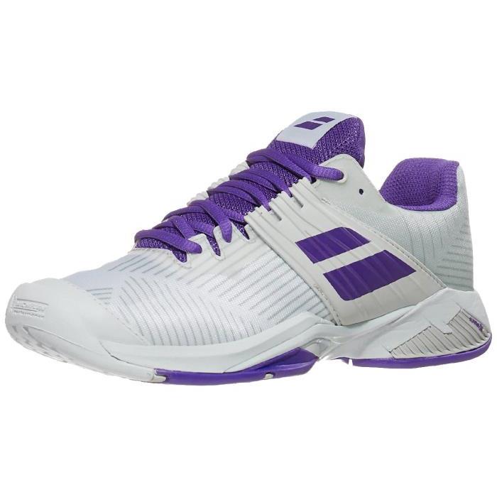 Babolat Propulse Fury AC White/Purple Womens Shoes 00962