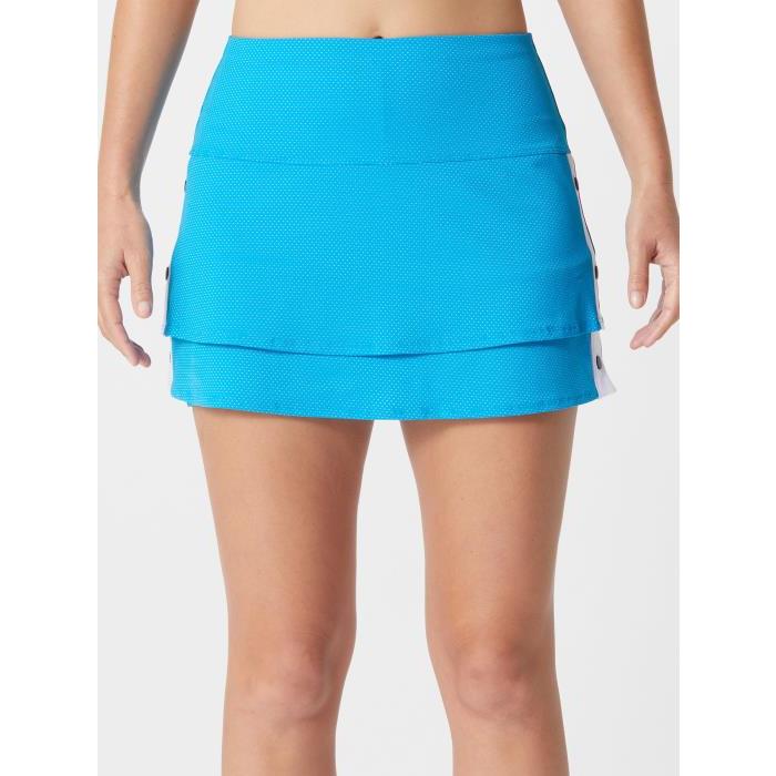 Lucky in Love Womens Long Snap To It Skirt 01742 Blue