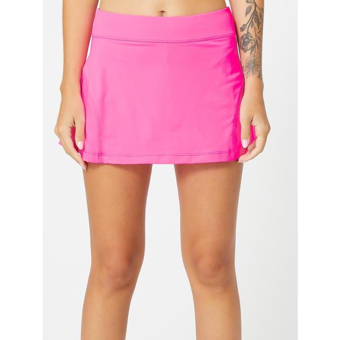 Jerdog Womens Skyline Back Pleat Skirt 01810 Pink