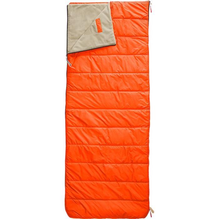 The North Face Eco Trail Bed Sleeping Bag: 35F Synthetic Hike &amp; Camp 04485 Persian Orange/Twill Beige
