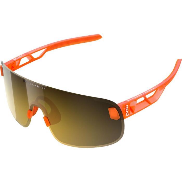 POC Elicit Sunglasses Accessories 03602 Fluorescent Orange Translucent/Violet/Gold Mirror