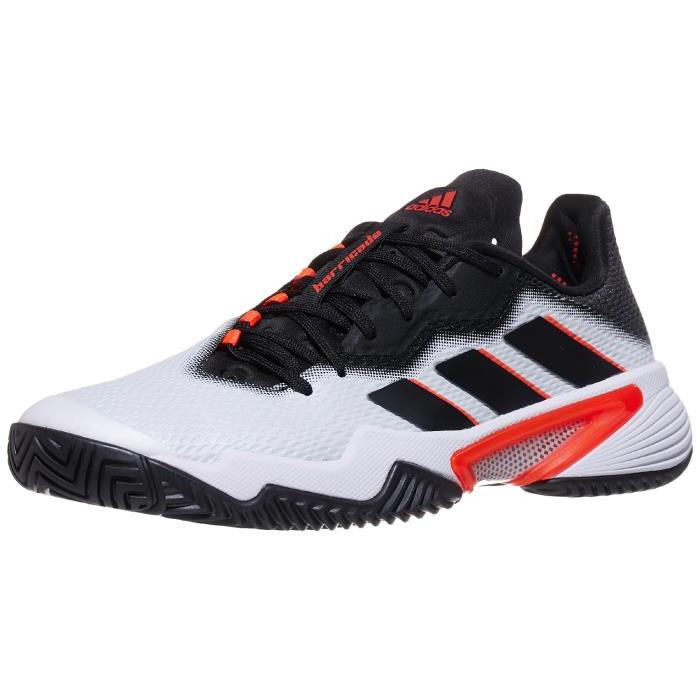 adidas Barricade White/Black/Solar Red Mens Shoes 00063