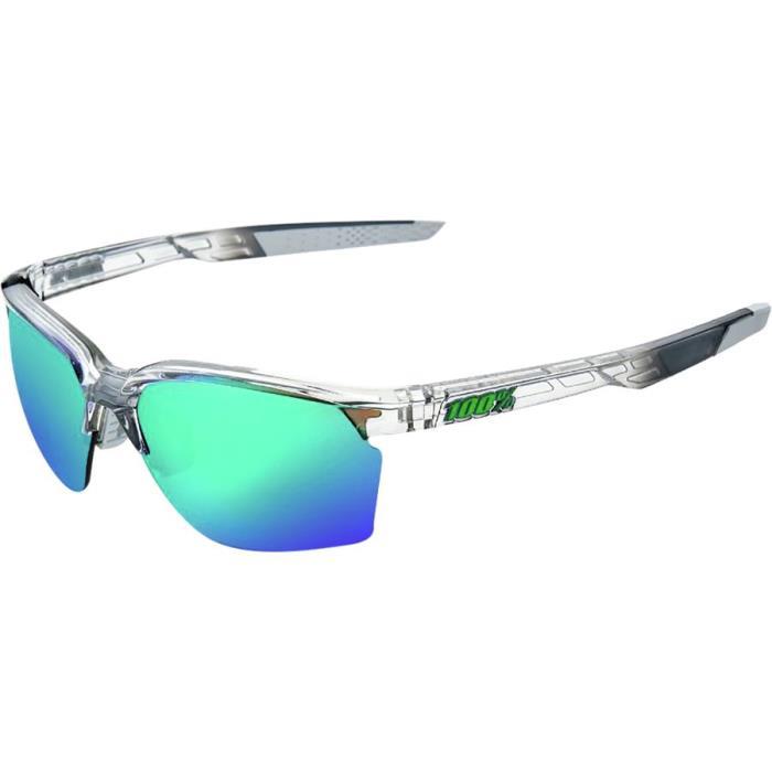 100% Sportcoupe Sunglasses Accessories 04051 Polished Translucent Crystal GREY-GRN Multilayer M